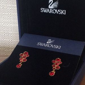 Swarovski Limited Edition Ruby Earrings NEW w/ BOX